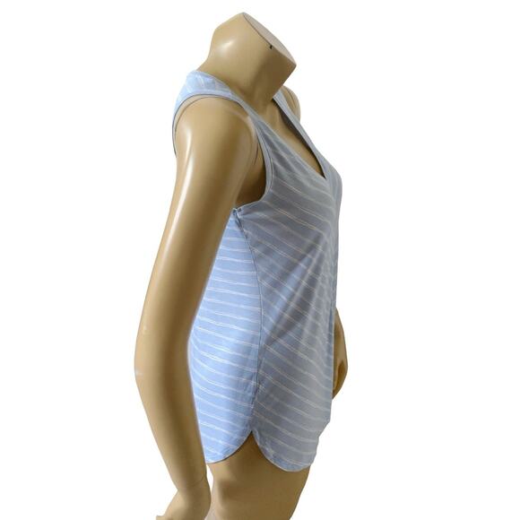 MAURICES 24/7 Womens Size Small Sleeveless Striped V Neck Tank Top Shirt - Picture 3 of 6